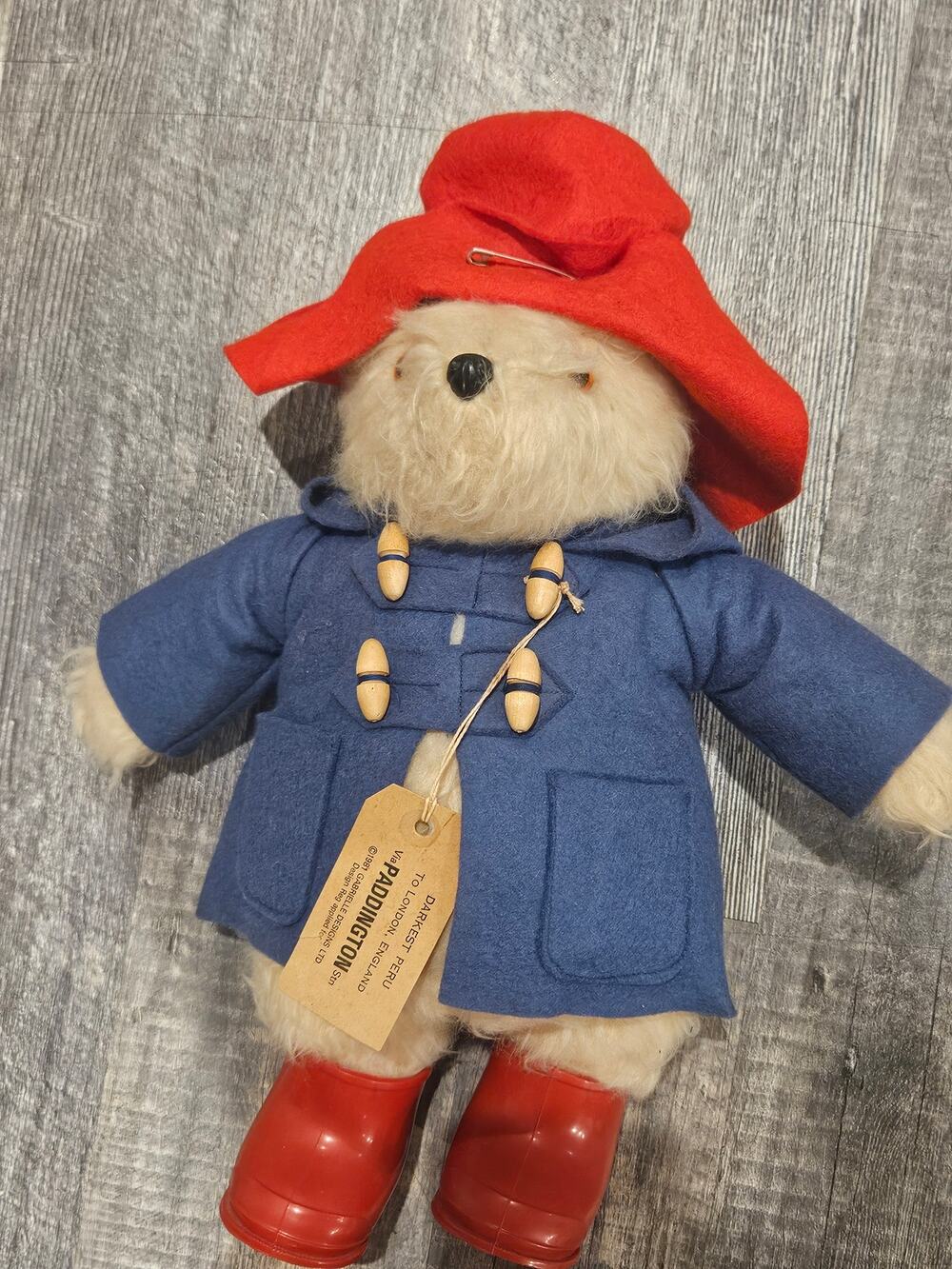 Vintage Paddington Bear Plush Gabrielle Designs 1981 handmade England Peru